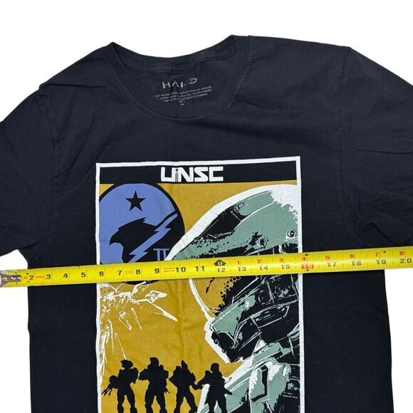 Halo Adult T-Shirt - UNSC Master Chief Group In Silhoueete Stylized Image Black - Picture 4 of 8